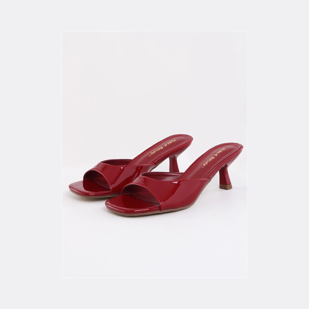 Public Desire Lila Mule Heels in Red