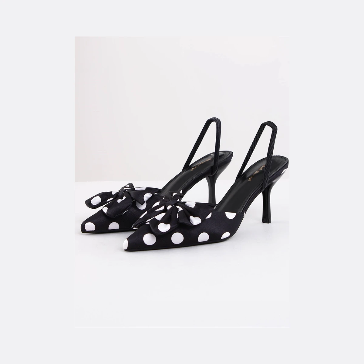 No Doubt Polka Dot Heels in Black