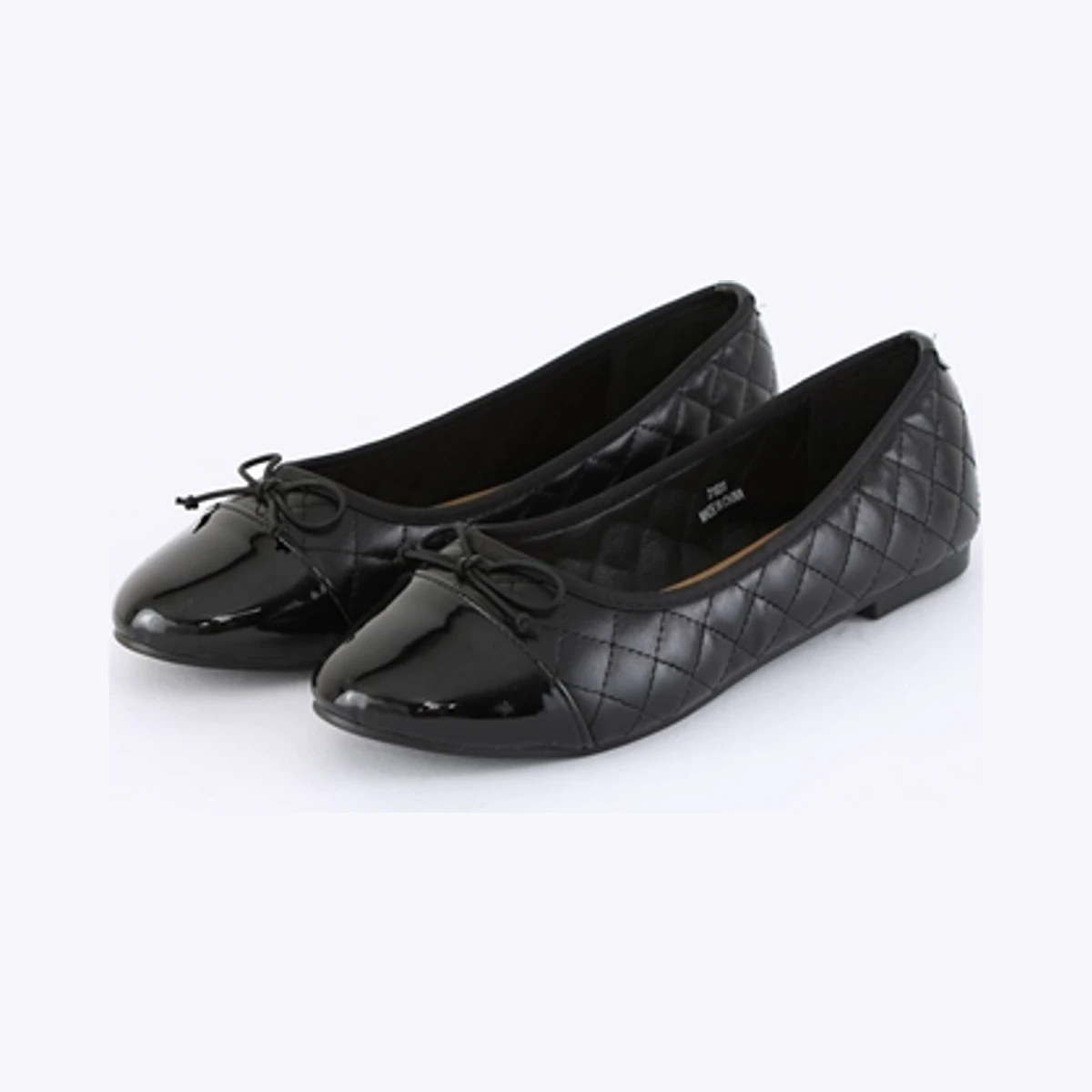 Krush Quilted Flat Shoe in Black