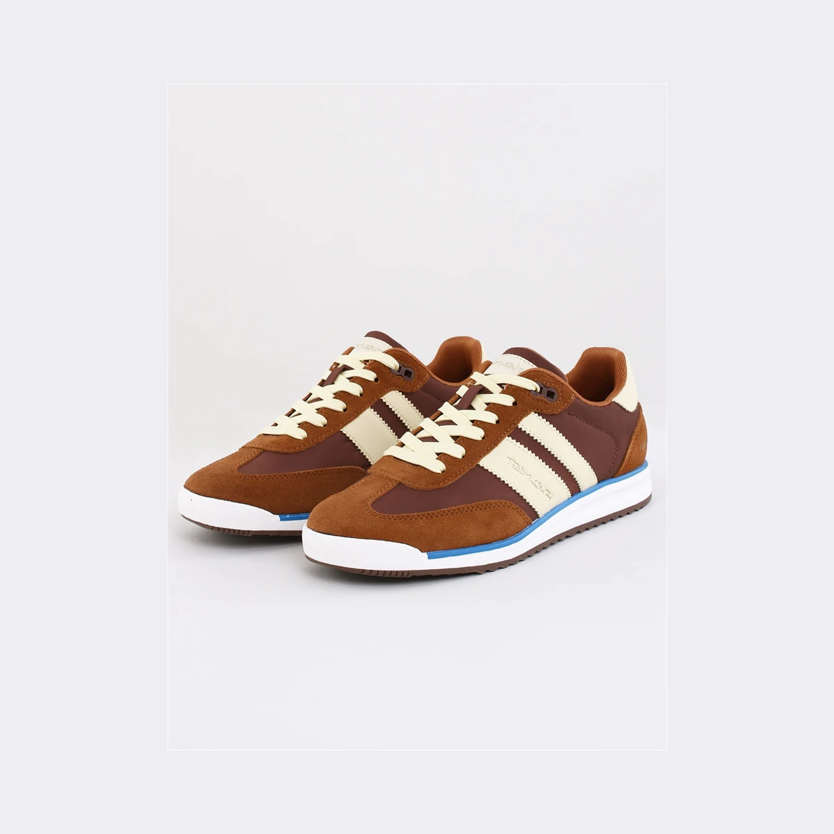 Teddy Smith Panel Lace Trainers in Red