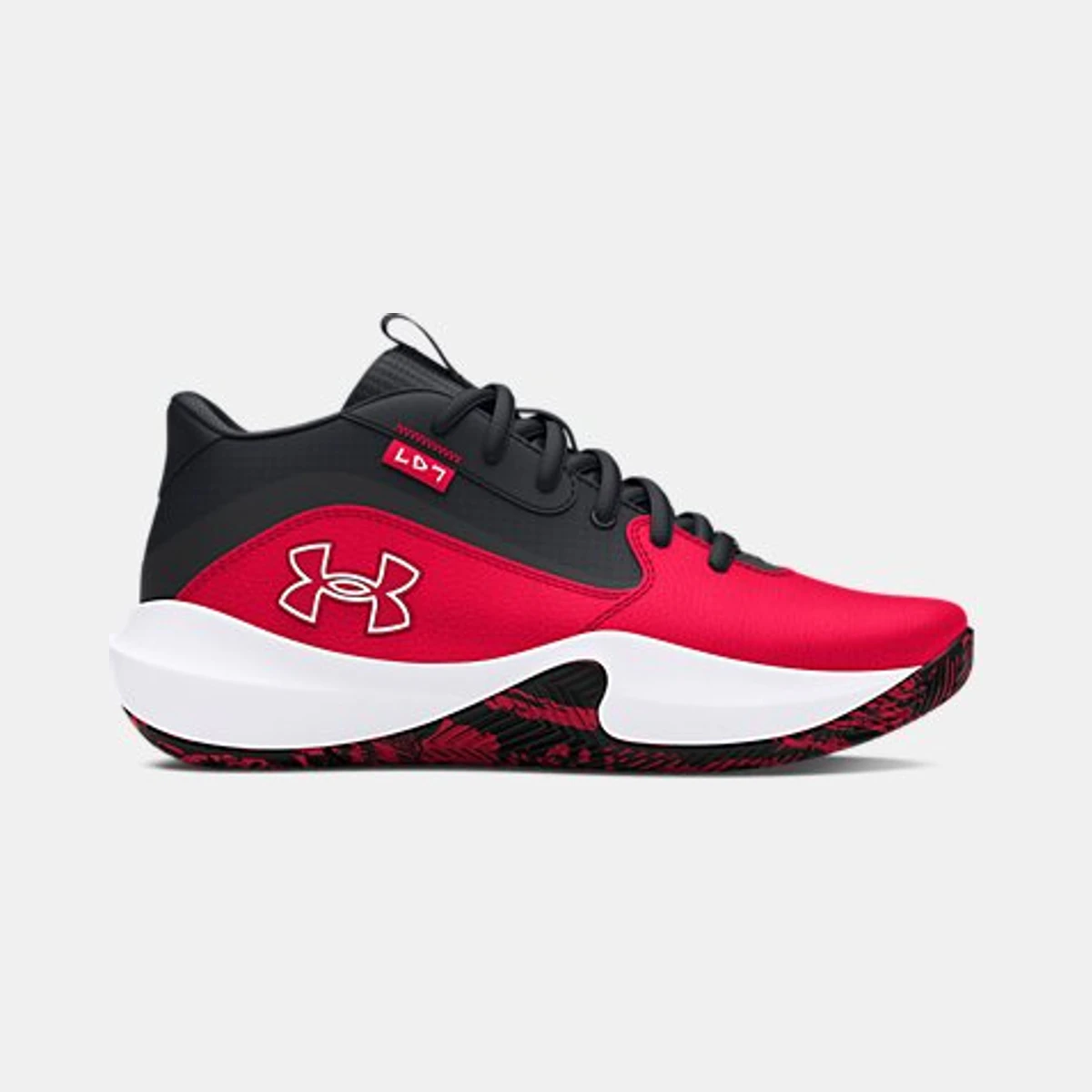 Under Armour UA Lockdown 7 Grade School Basketball Shoes in Black