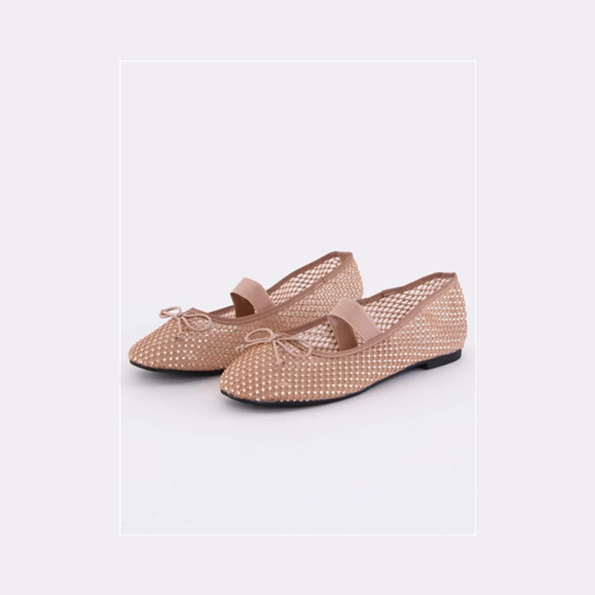 No Doubt Mesh Diamonate Shoe in Gold