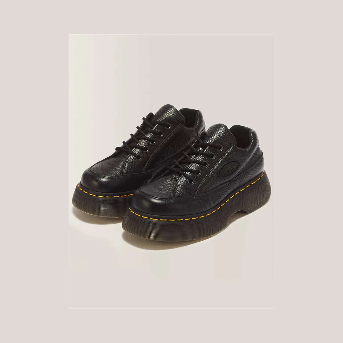 Dr. Martens Buzz 5-Eye Milled Nappa Leather Shoes in Black
