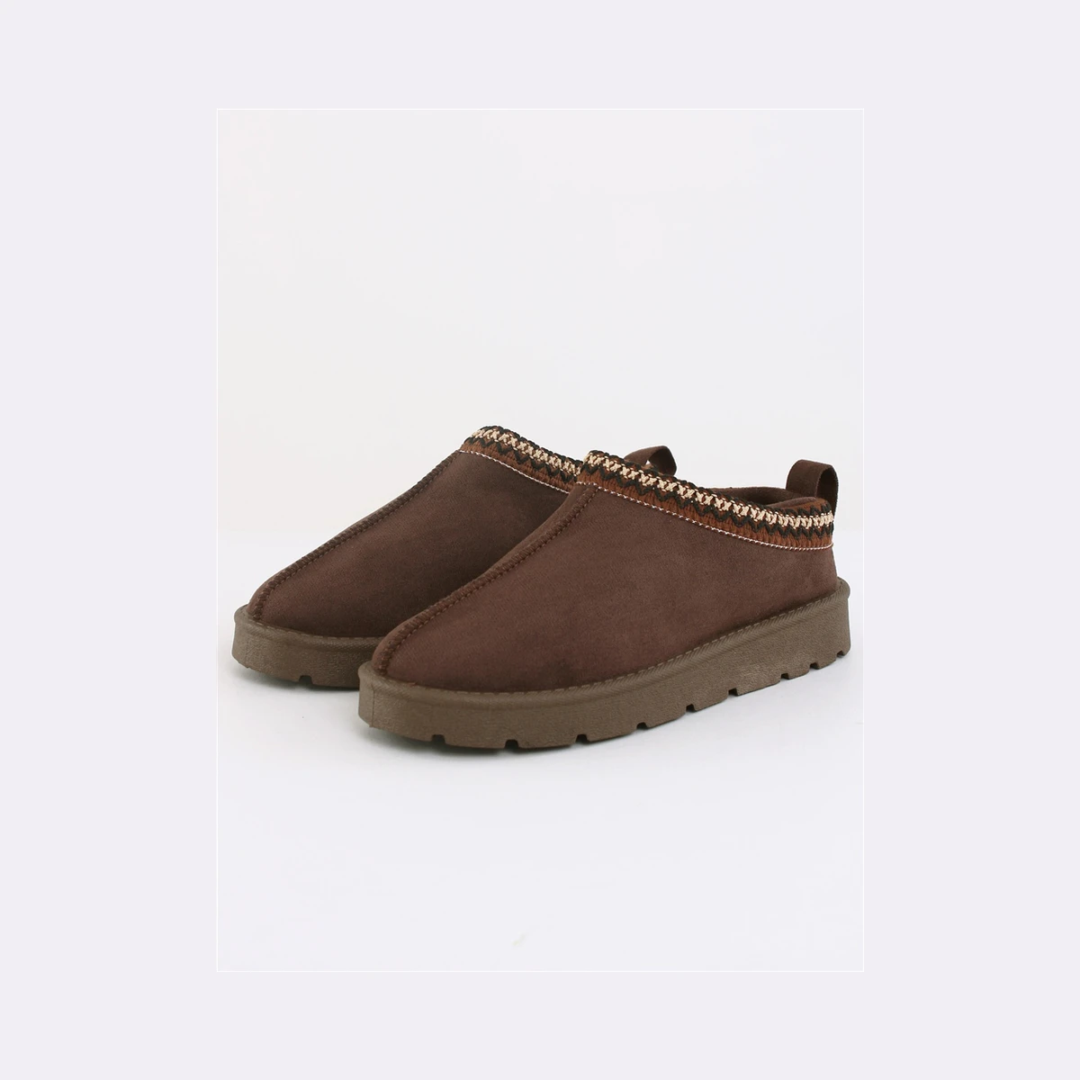 Truffle Braided Slip On Shoe in Brown