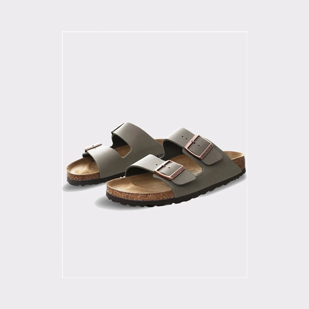 Birkenstock Arizona Birko-Flor Nubuck Sandals in Grey