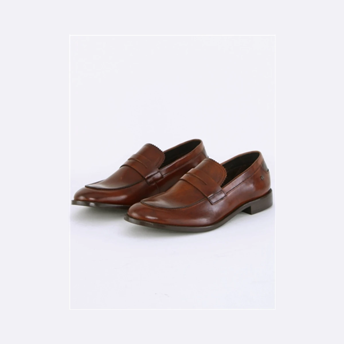 Base London Danbury Burnished Loafers in Brown