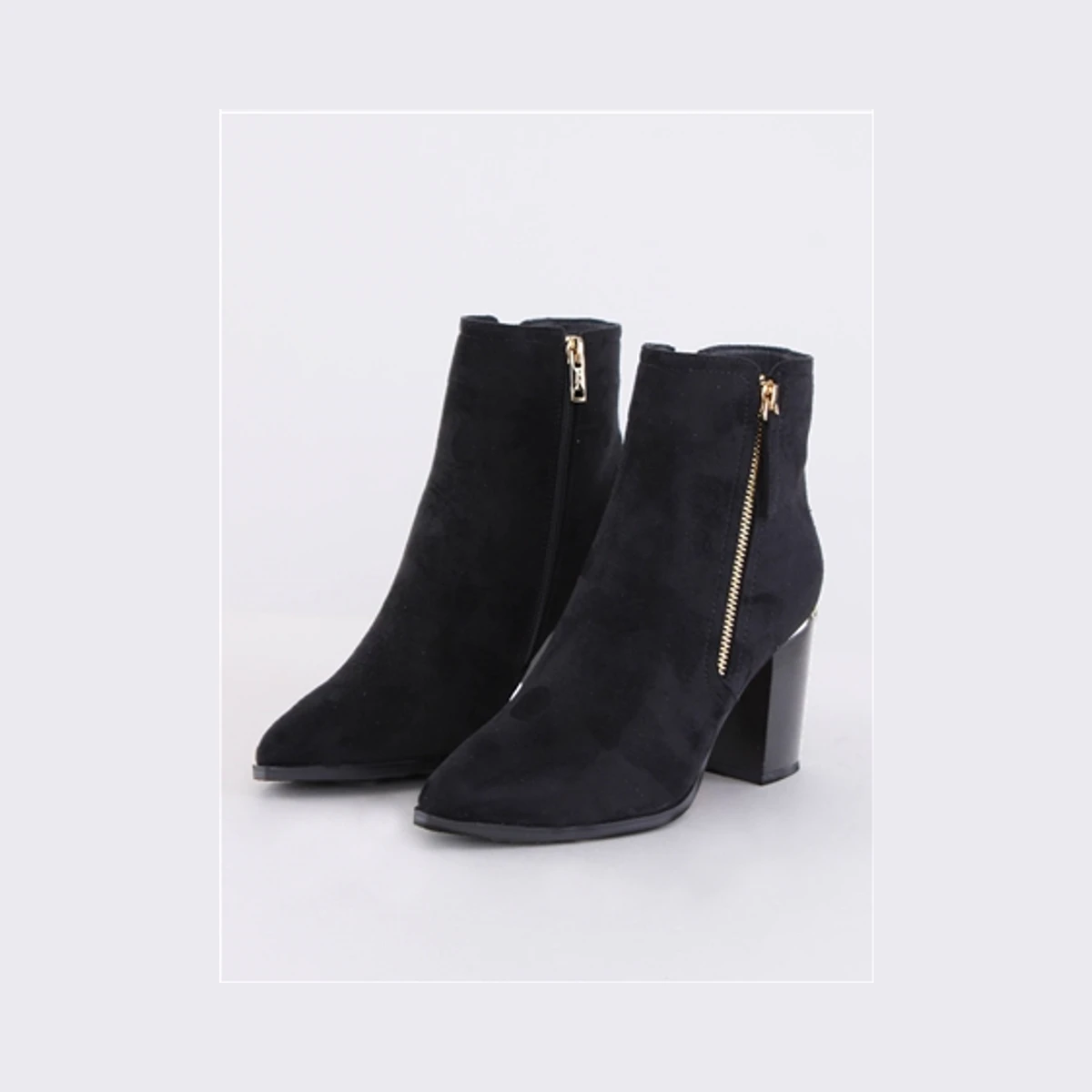 Una Healy Suede Ankle Boot in Black