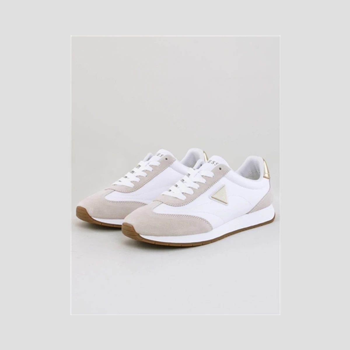 Guess Joggin Suede-Blend Running Shoes in White