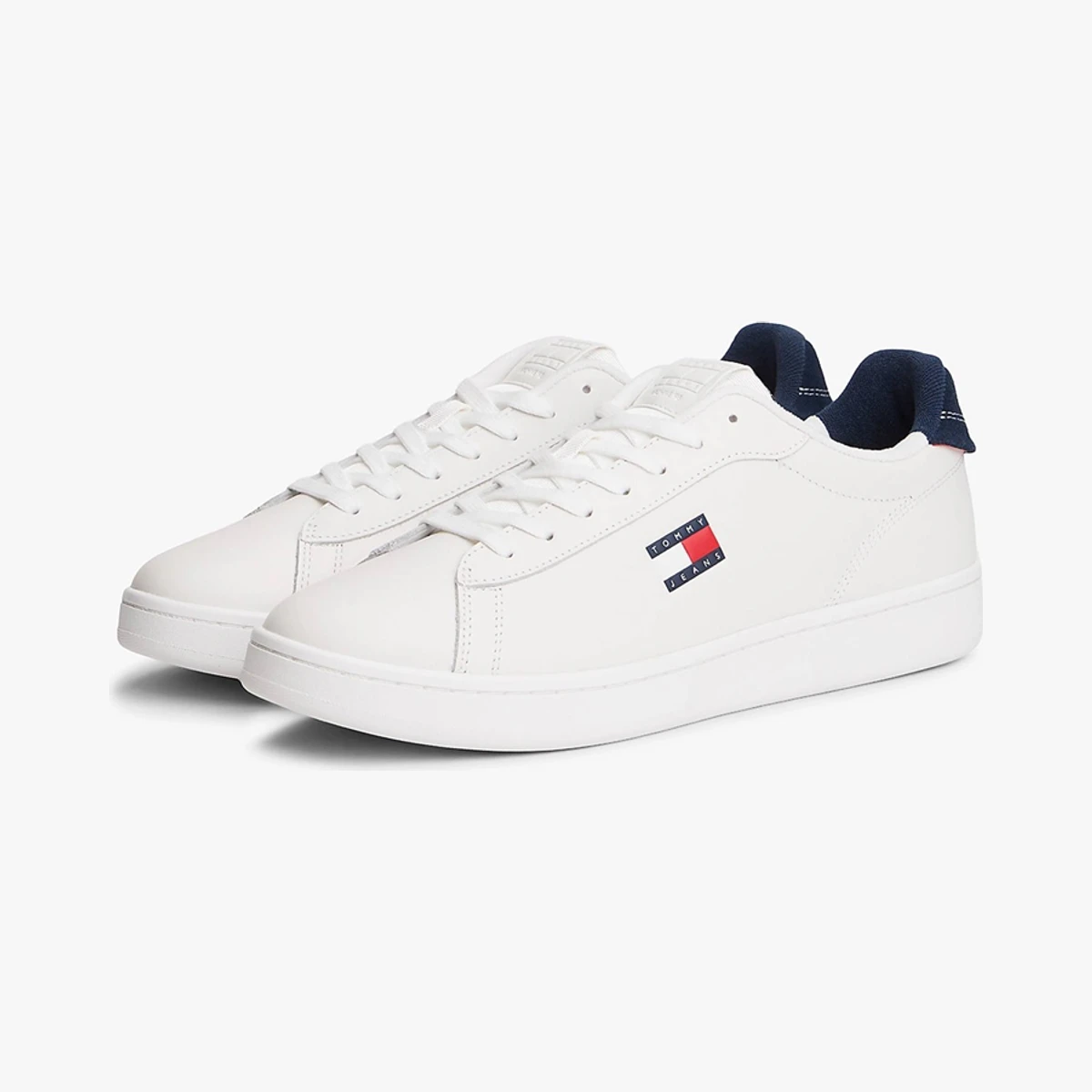 Tommy Jeans Leather Archive Court Trainers in White