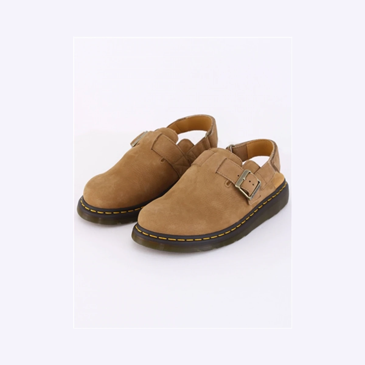 Dr. Martens Jorge II Tumbled Nubuck Leather Mules in Brown