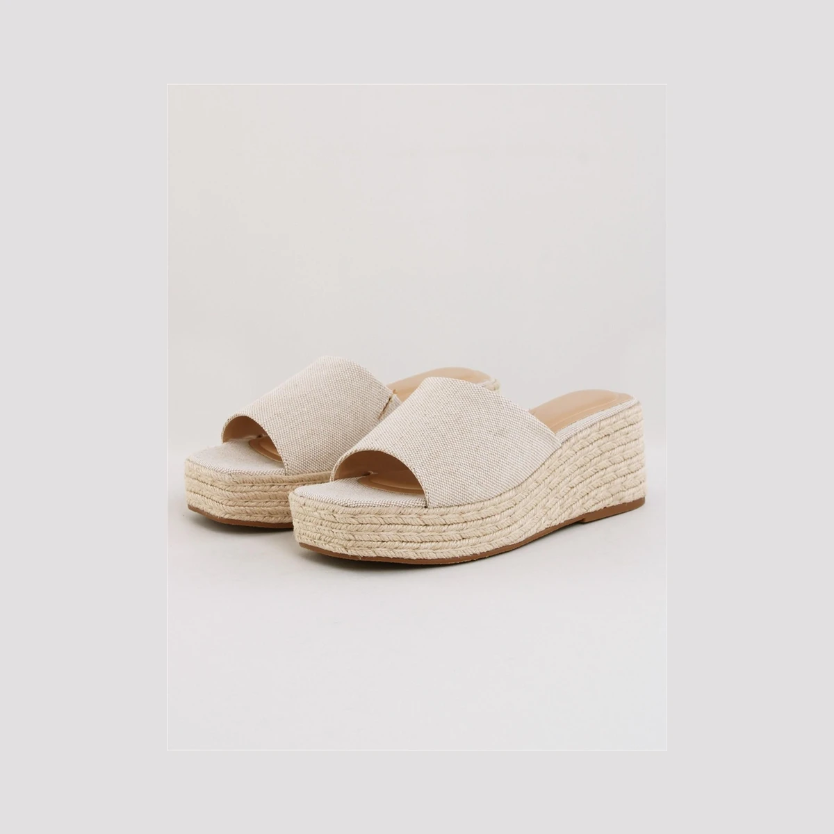 Truffle Playa Wedge Espadrille Sandal in Beige