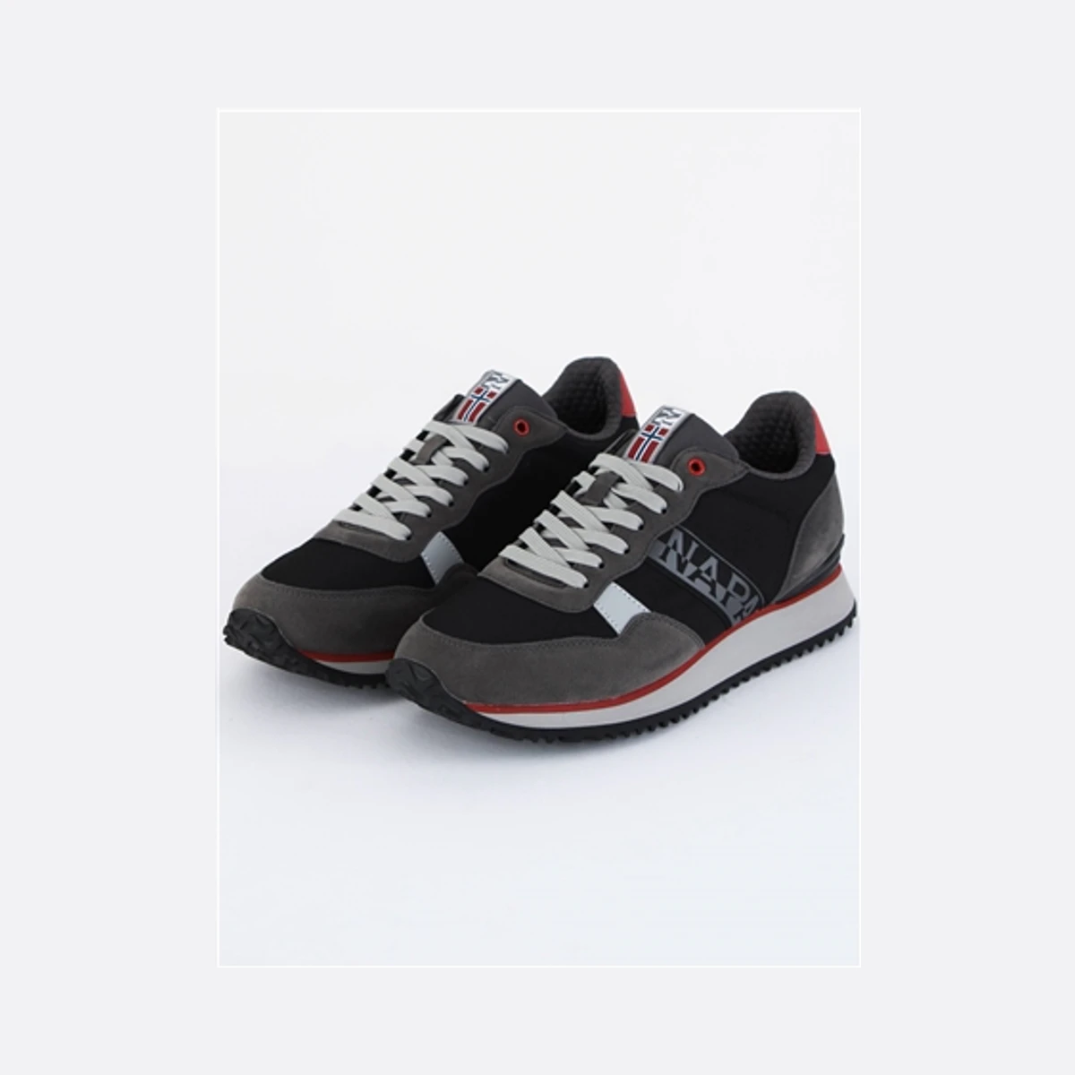 Napapijri Faux Leather Cosmos Trainers in Black