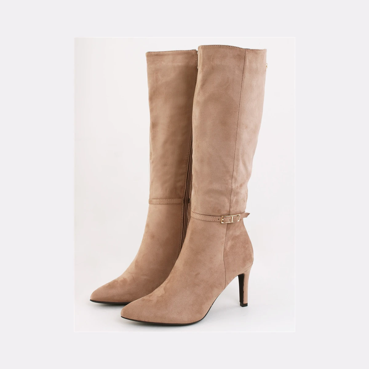 Zanni Suede Knee High Boot in Brown
