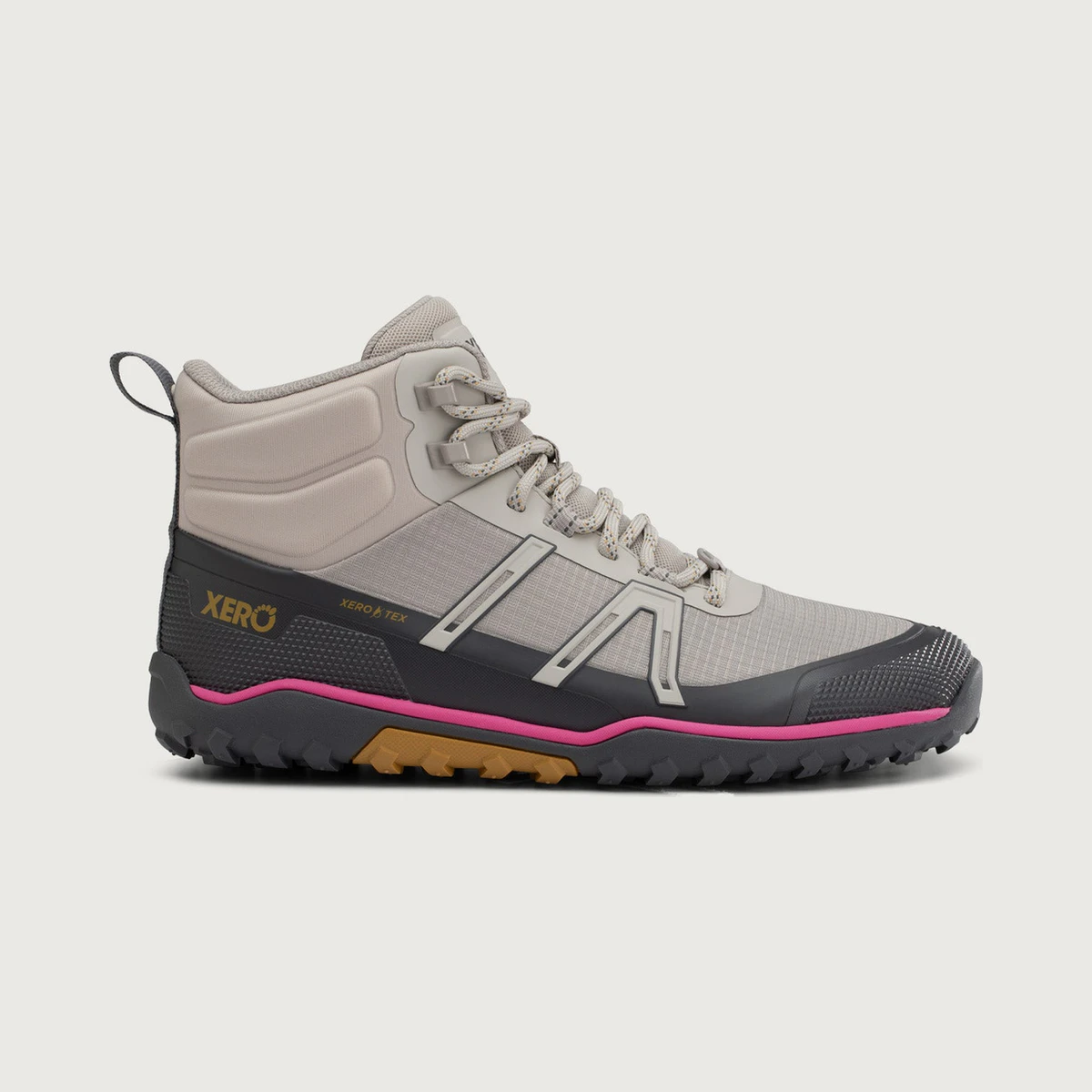 Xero Shoes Scrambler Trail Mid WP in Grey / Pink / Purple