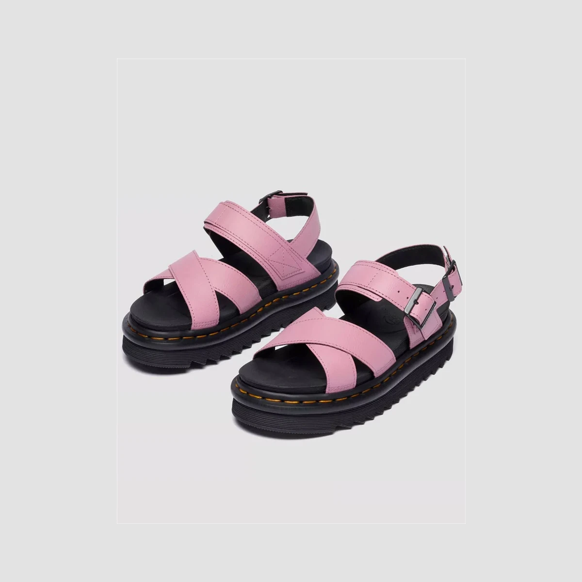 Dr. Martens Voss Ii Athena Leather Strap Sandals in Pink