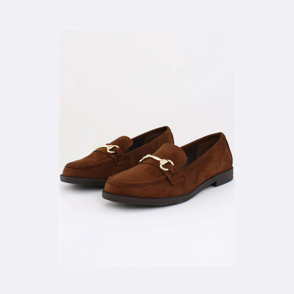 Krush Faux Suede Loafer in Brown