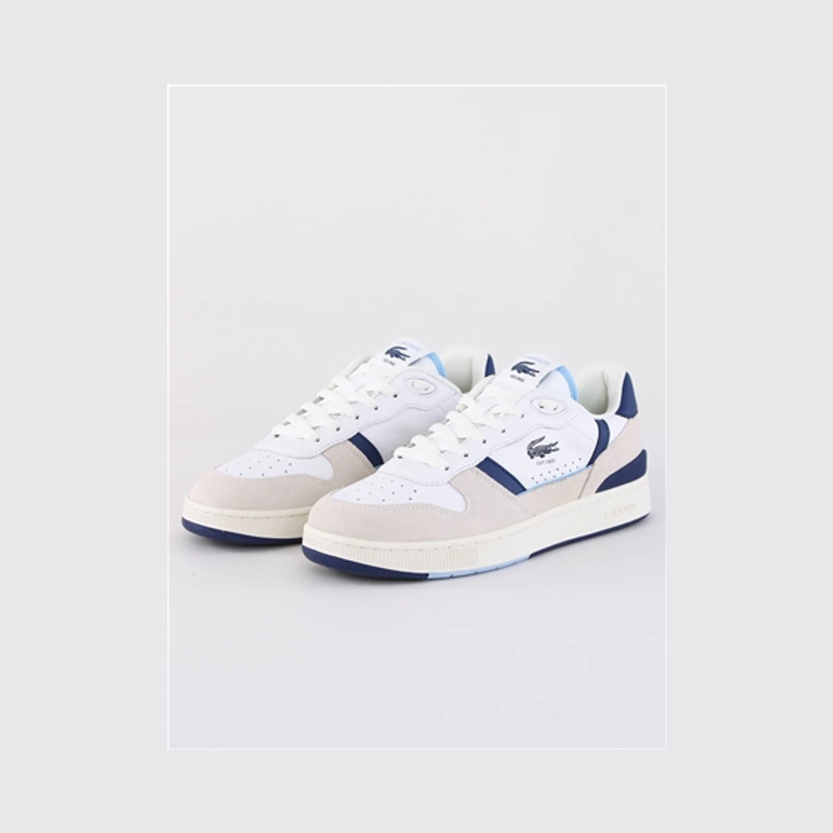 Lacoste T-Clip Leather Sneakers in White