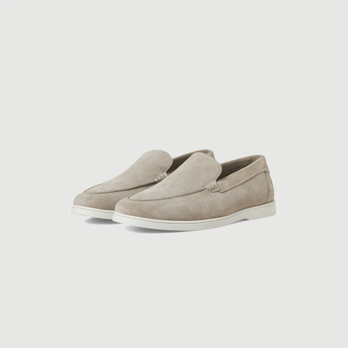 Jack & Jones Slim Suede Loafer in Grey