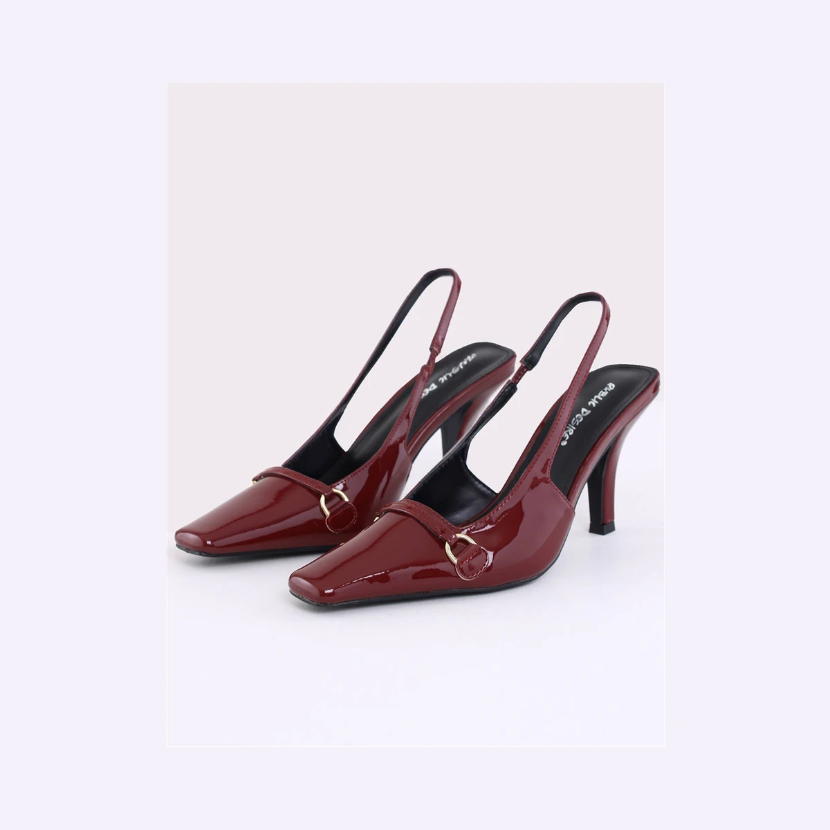 Public Desire Bessie Slingback Chiselled Toe Heels in Red