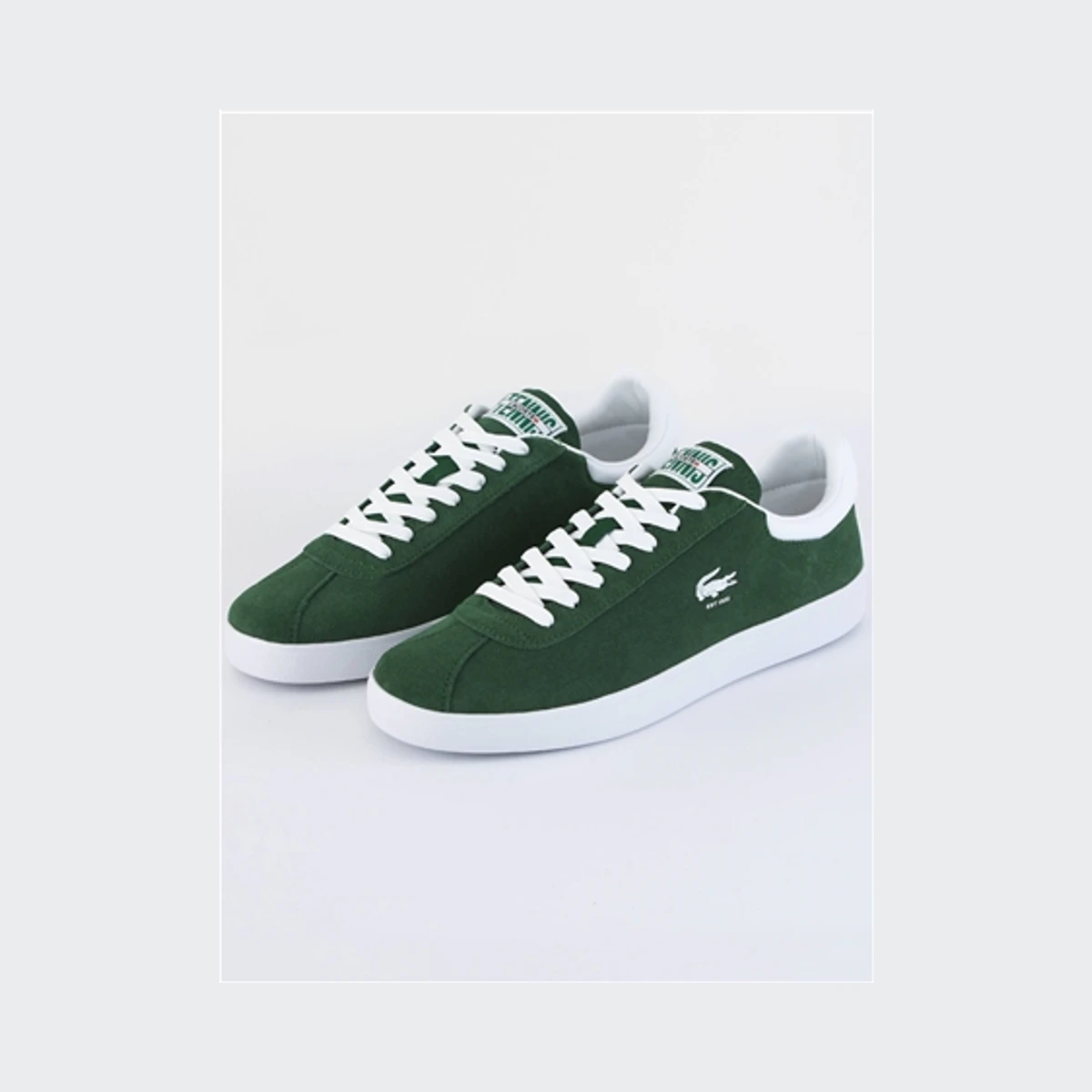 Lacoste Baseshot Suede Trainers in Green