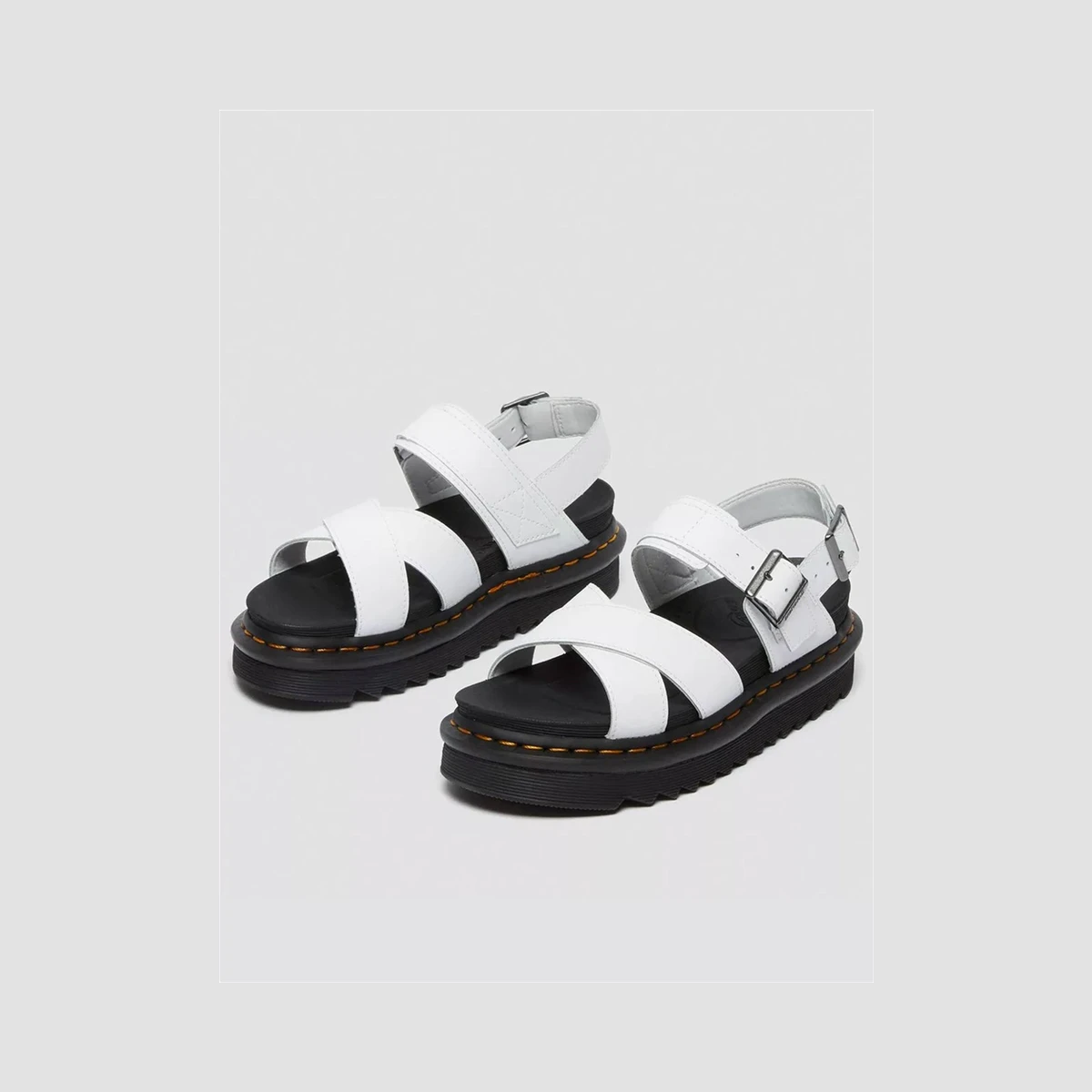 Dr. Martens Voss Ii Hydro Leather Strap Sandals in White
