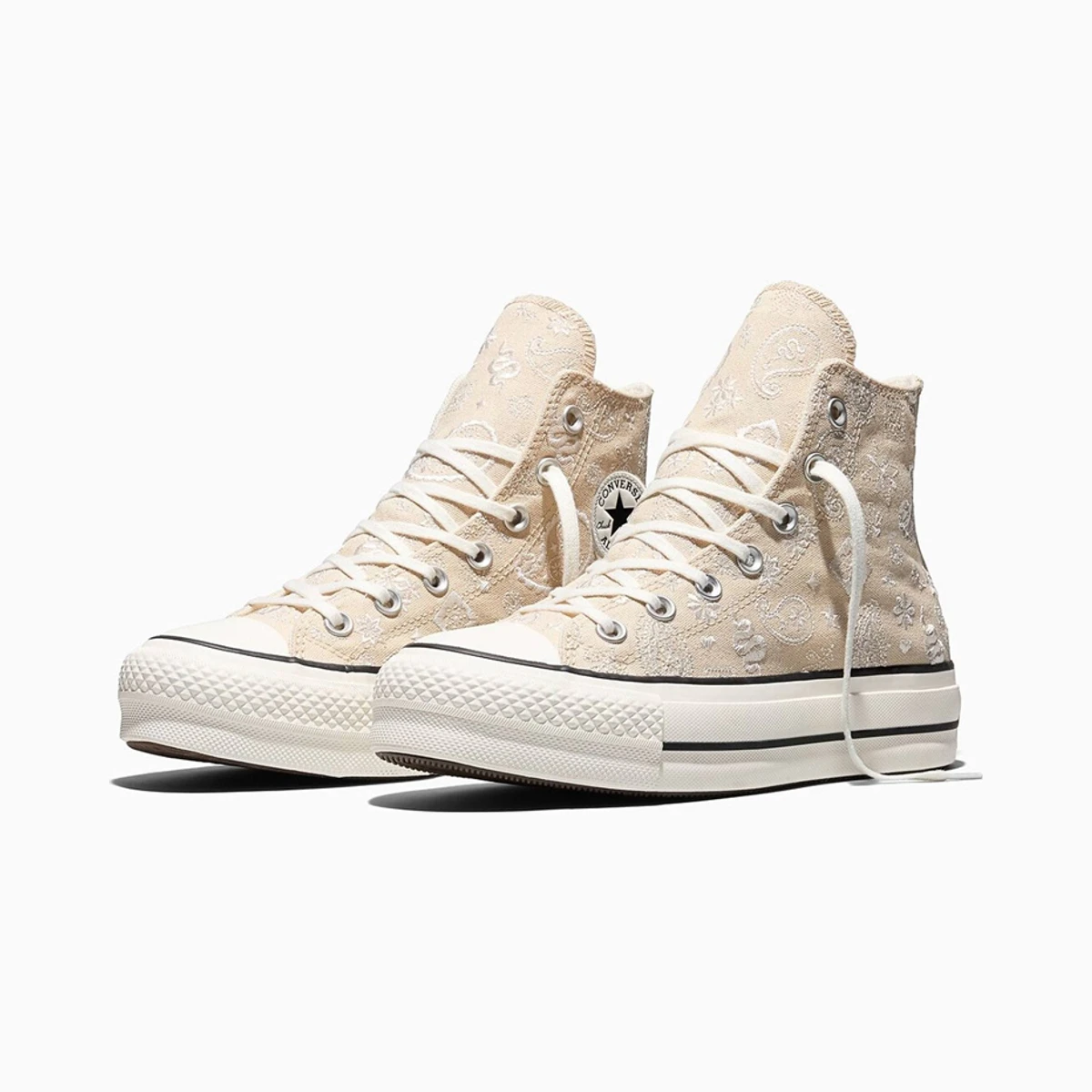 Converse Chuck Taylor All Star Lift Platform Paisley Pop in White