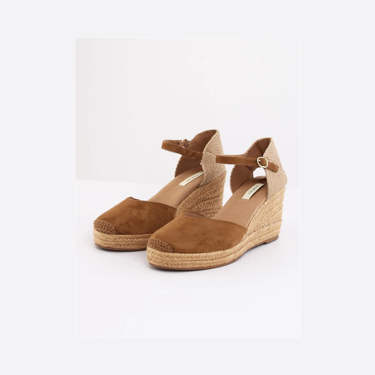 Corina Wedge Espadrille Sandal in Brown