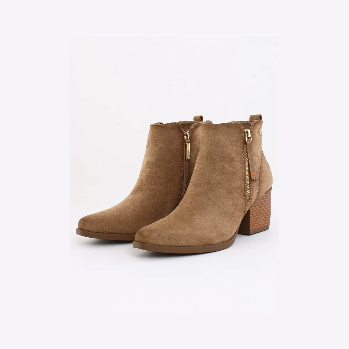 Refresh Zip Ankle Boot in Beige
