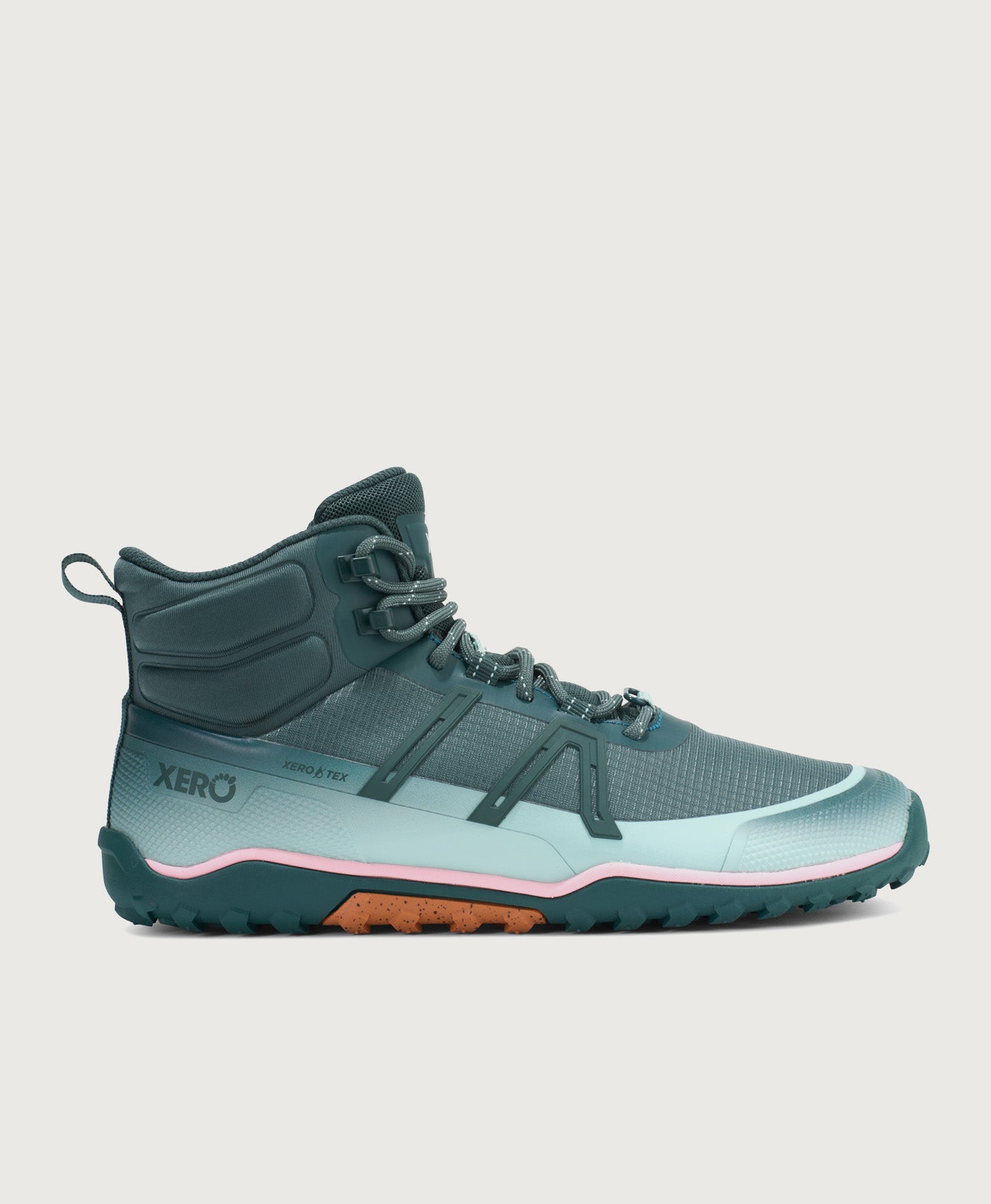 Xero Shoes Scrambler Trail Mid WP in Green / Teal