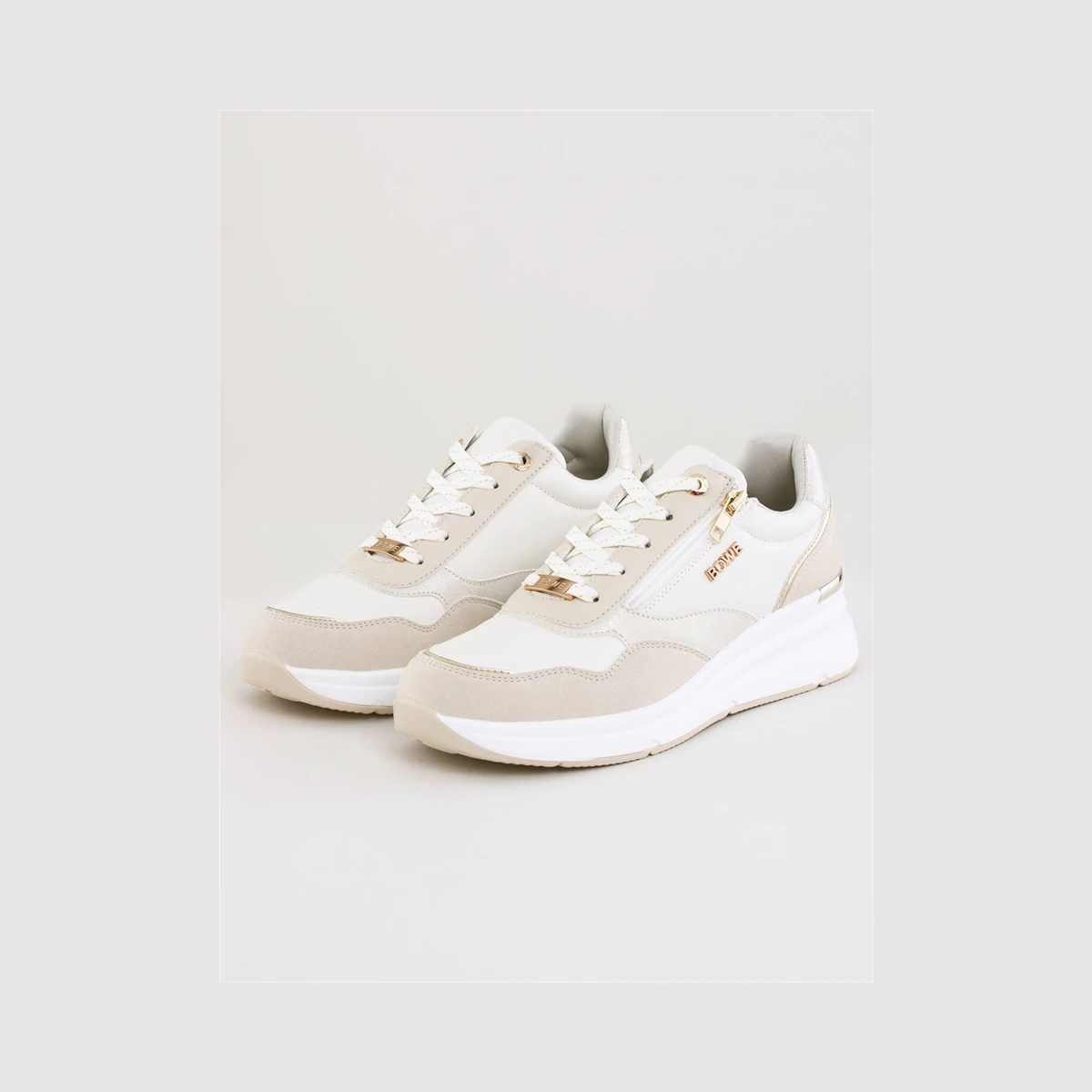Lloyd & Pryce Bayfield Wedge Trainer in Beige