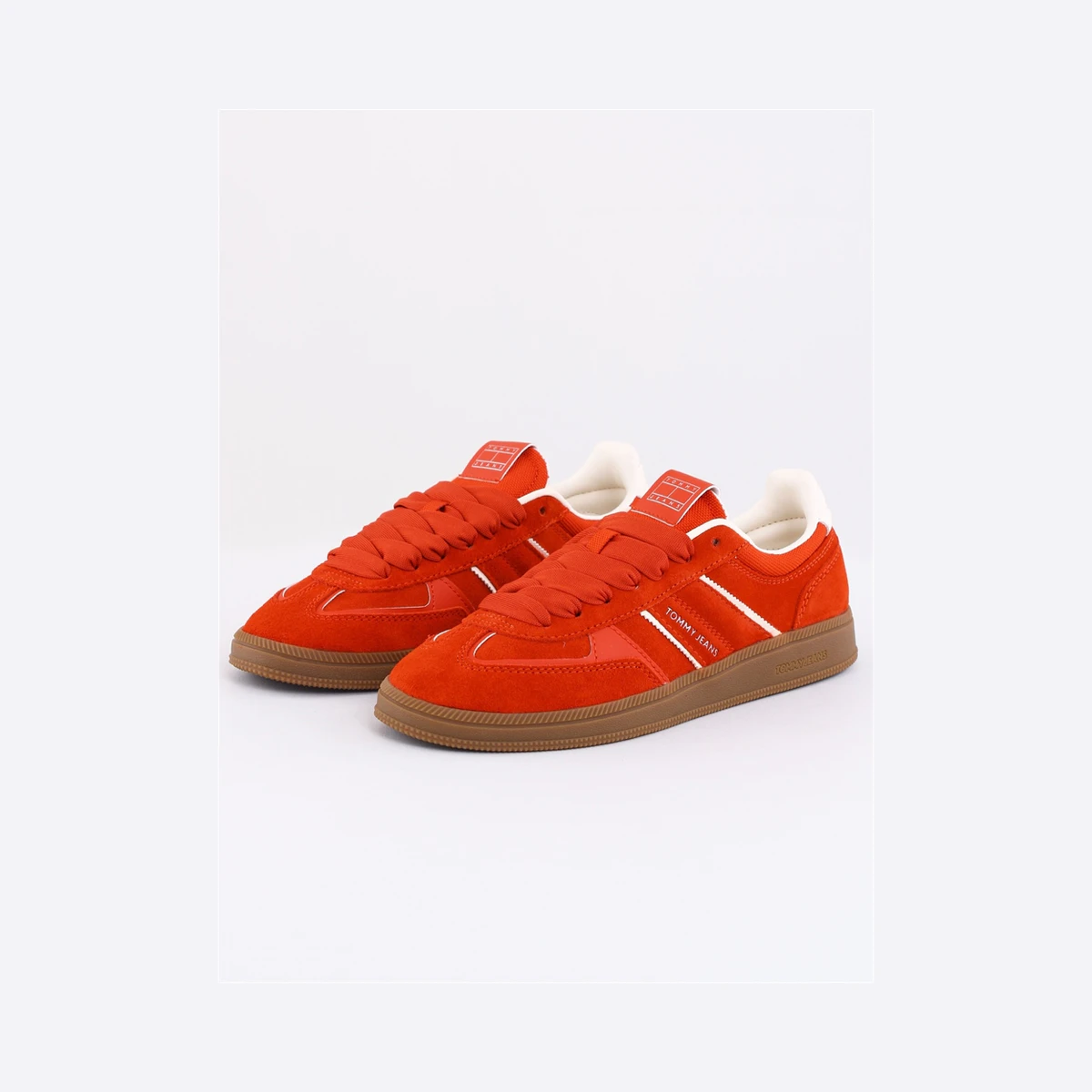Tommy Jeans The Greenwich Suede Trainers in Orange
