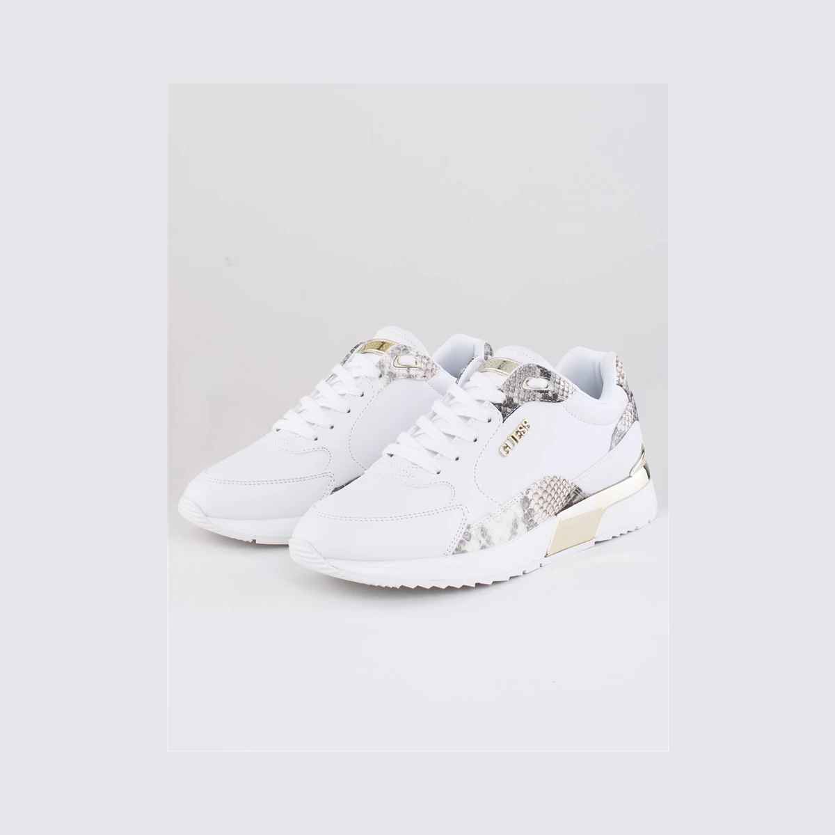 Guess Moxea Animalier Running Shoes in White