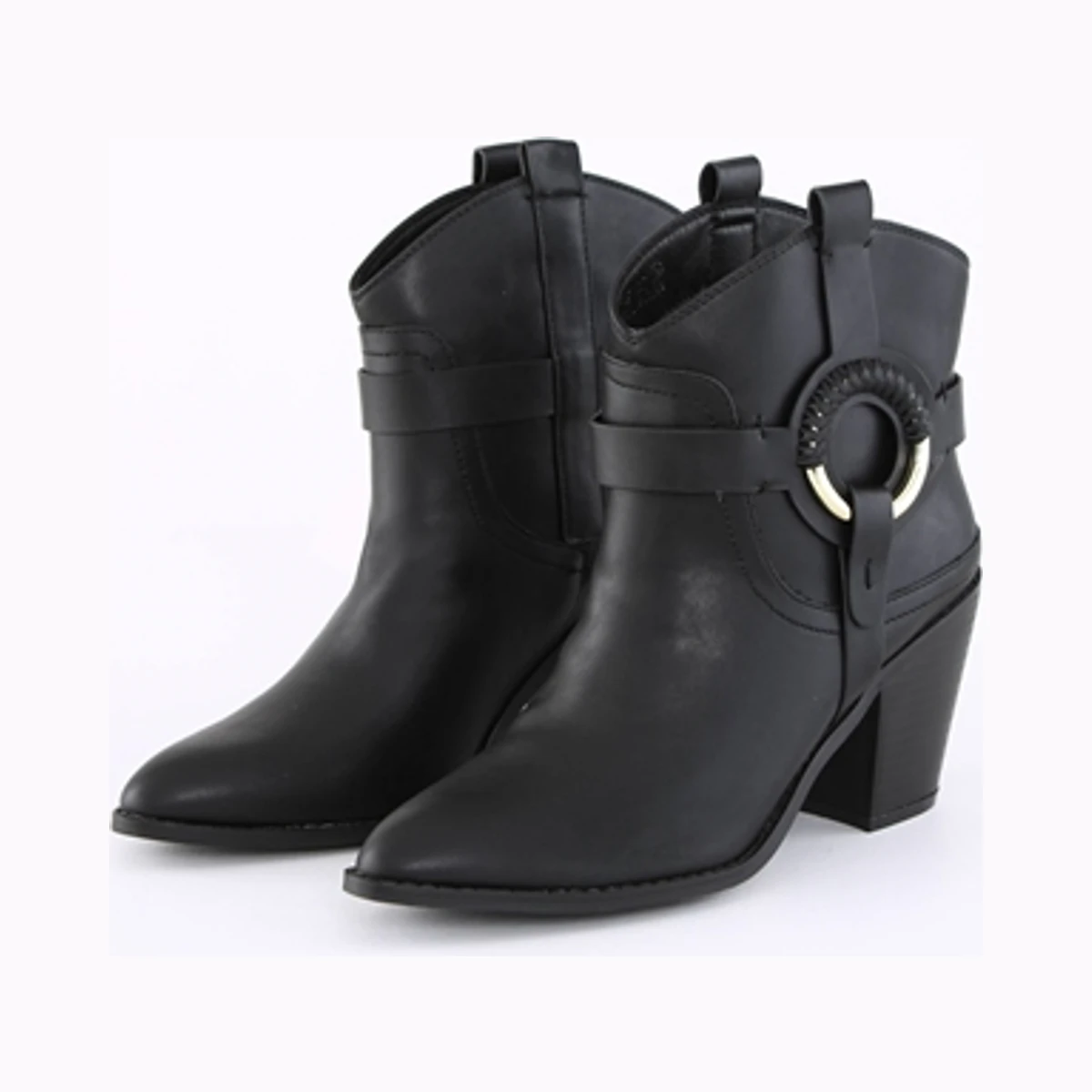 No Doubt Buckle Detail Boot in Black