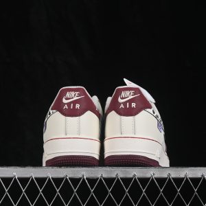 Nike Air Force 1 Low Casual Sneakers Wine