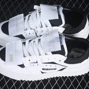 Off-White 3.0 Court Round Toed Lace Up Low Top Casual Sneakers
