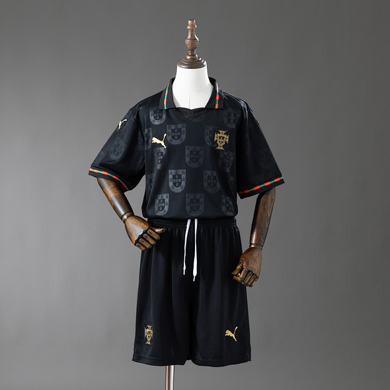 Portugal 2026 Black Kids Kit Jersey