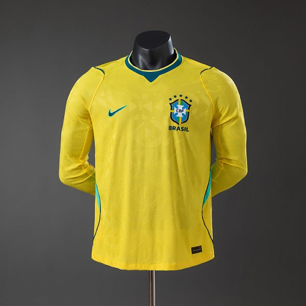 Brazil 2026 Home Player Version Long-Sleeve Jersey