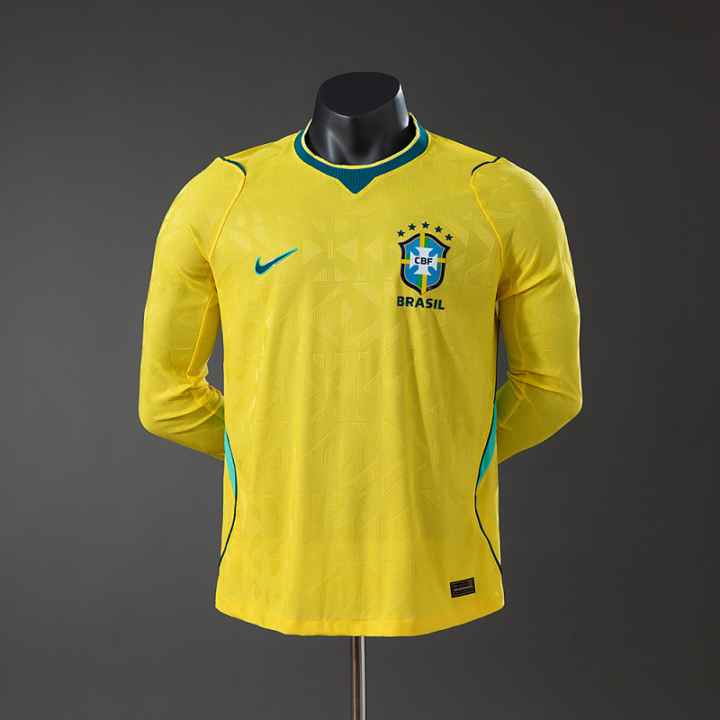 Brazil 2026 Home Player Version Long-Sleeve Jersey